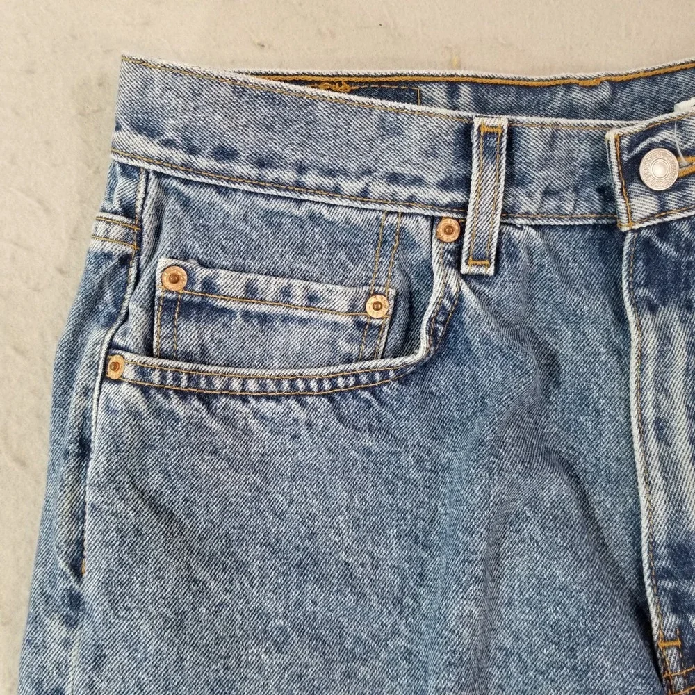 Levi's jeans men's 34x29 relaxed fit straight blue denim pants